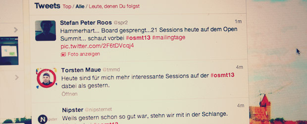 Twitter Wall Open Summit Nürnberg