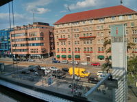 Blick auf das Le Meridien Grand Hotel Nürnberg von unserem Studio im KunstKulturQuartier.
