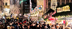 Blick auf den Nürnberger Christkindlesmarkt