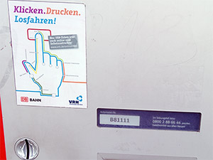 Fahrkartenautomat der Deutschen Bahn
