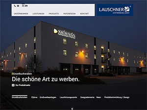 Screenshot Webseite Lauschner Lichtwerbung