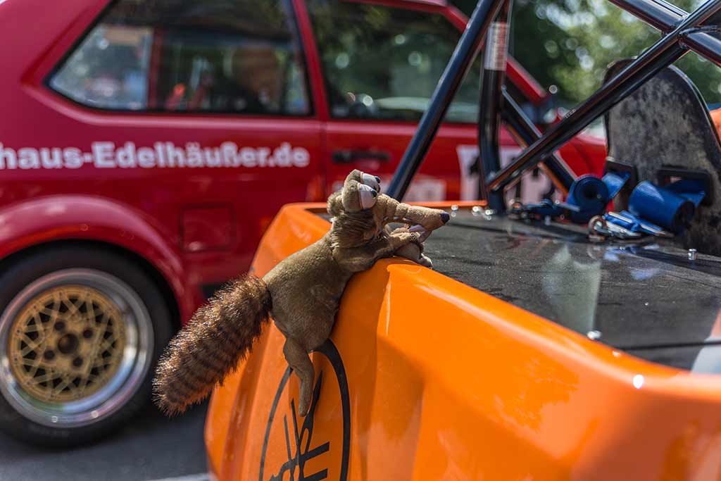 Stofftier aus Ice Age Heck Rennwagen