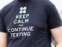 Keep calm and continue testing