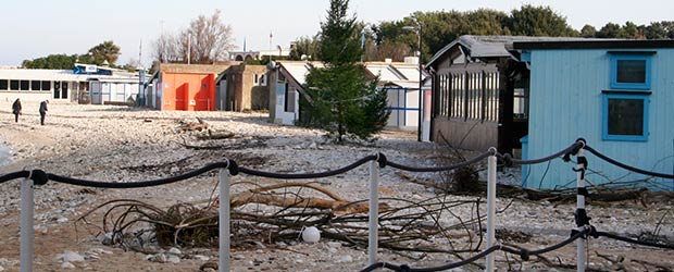 Strand im Winter an Adria