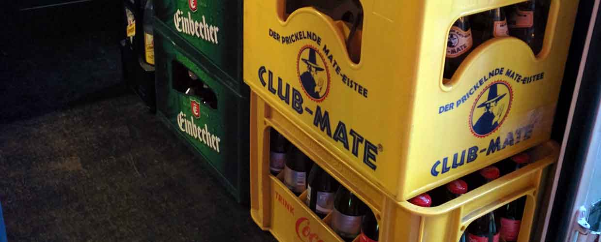Club Mate Kiste in Berlin entdeckt