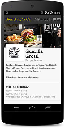 Screenshot Foodtruck Deutschland App